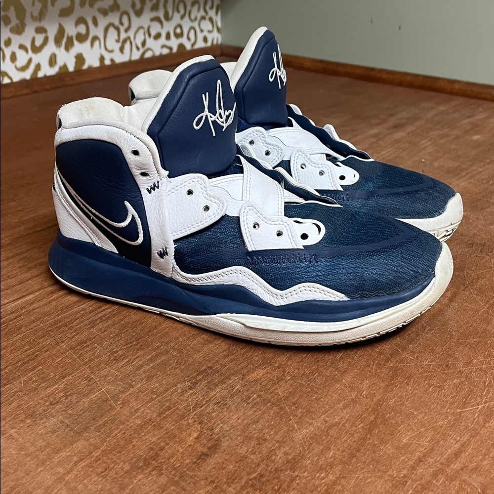 Nike Kyrie Infinity Navy and White basketball shoes boys
